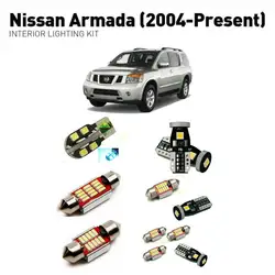 Светодиодные Внутреннее освещение для Nissan Armada 2004 + 16 шт Led Автомобильные фары комплект освещения автомобильные лампы Canbus