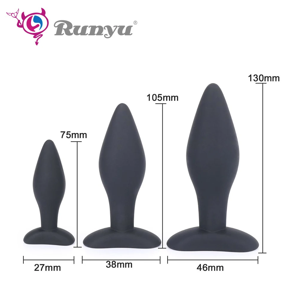 Beste 3 stks set 3 Maten Siliconen Anaal Plug Massage Buttplug Anus dilatator Geen Vibrator Volwassen Buttplug Speeltjes Voor Vrouwen Man Gay