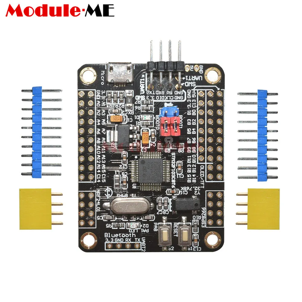 

Mini STM32F103C8T6 ARM System Development Board STM32 51 Core Board Module WIFI ESP8266 NRF24L01 Interface With Cable