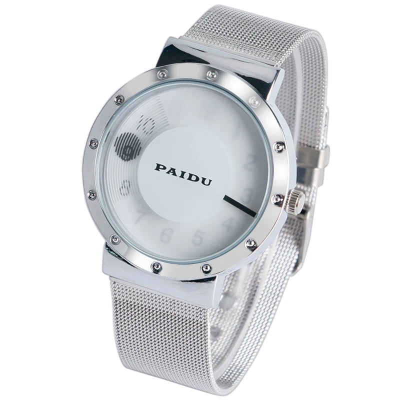 

Paidu Mens Quartz Watch Simple Turntable Modern Unique Fashion Round Dial Cool Male Wrist Watch 2018 New Arrival