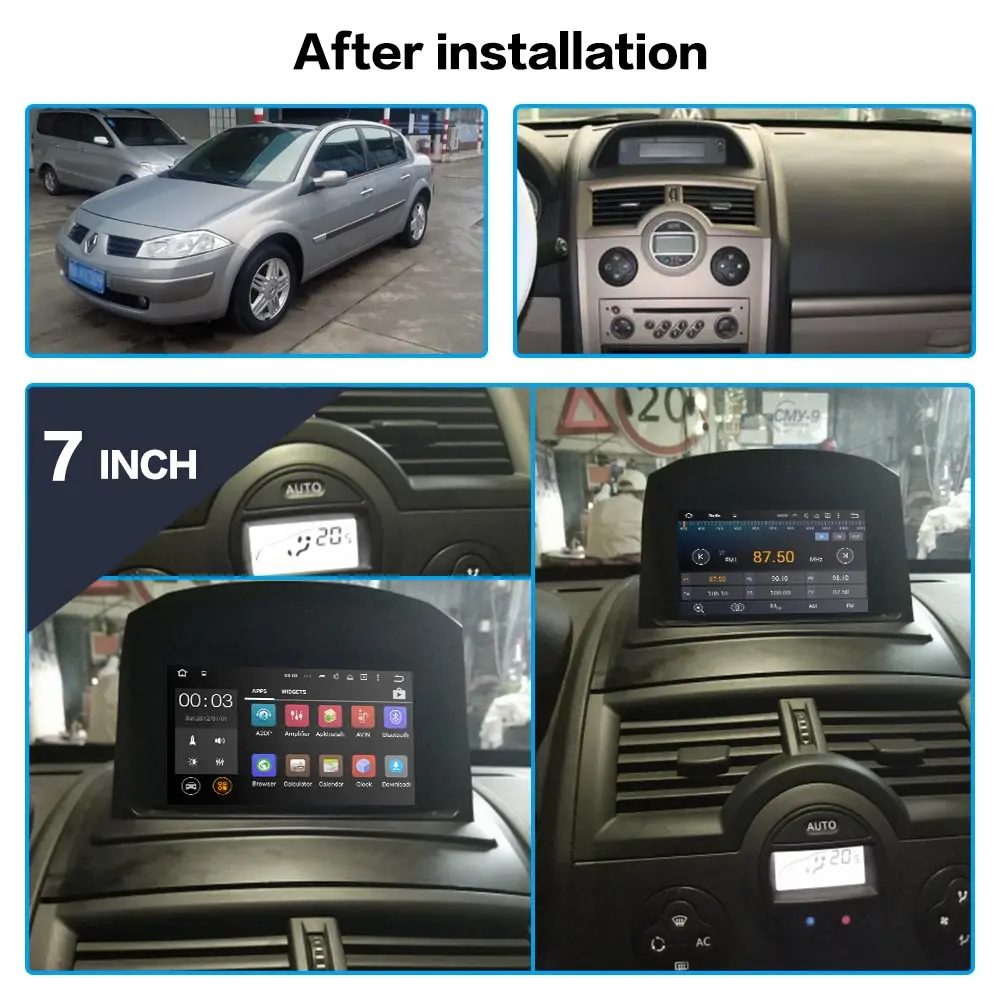 

DSP Android 9.0 Car DVD Player GPS Navigation For Renault Megane 2 Fluence 2002-2008 SatNav Radio multimedia recorder head unit
