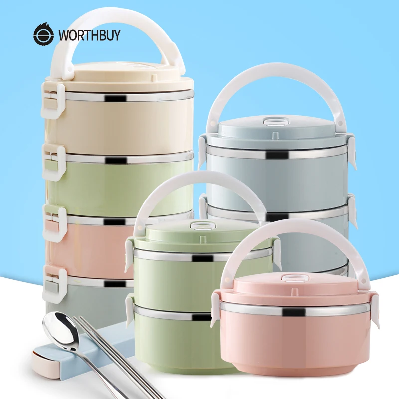 WORTHBUY японский 304 Нержавеющая сталь обед коробок для Кулинария детей контейнер