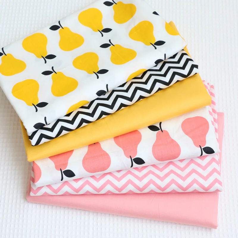 

Pear Wave Printed 100% Cotton Fabric for Sewing DIY Quilting Patchwork Tissue Kids Bedding Textile Tilda Doll Cloth Material