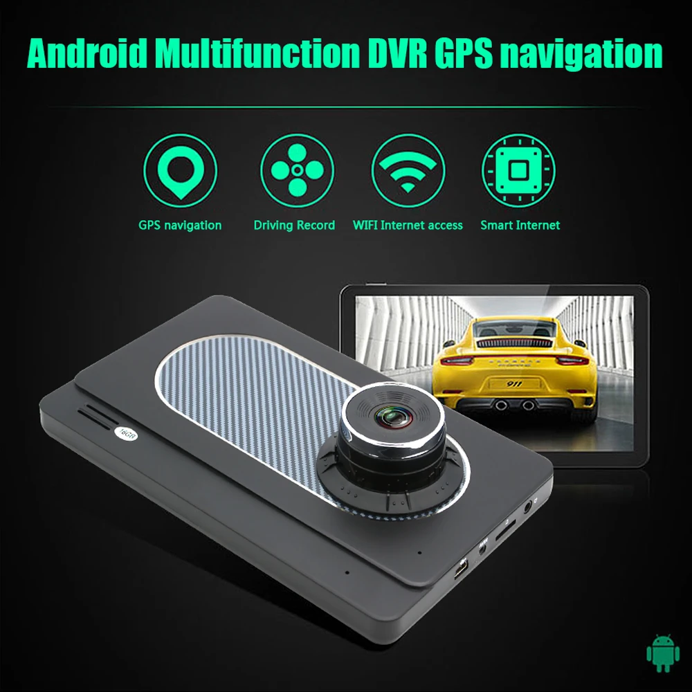 Junsun 7 дюймов Автомобильный gps навигатор Android 4 Автоматическая dvr камера