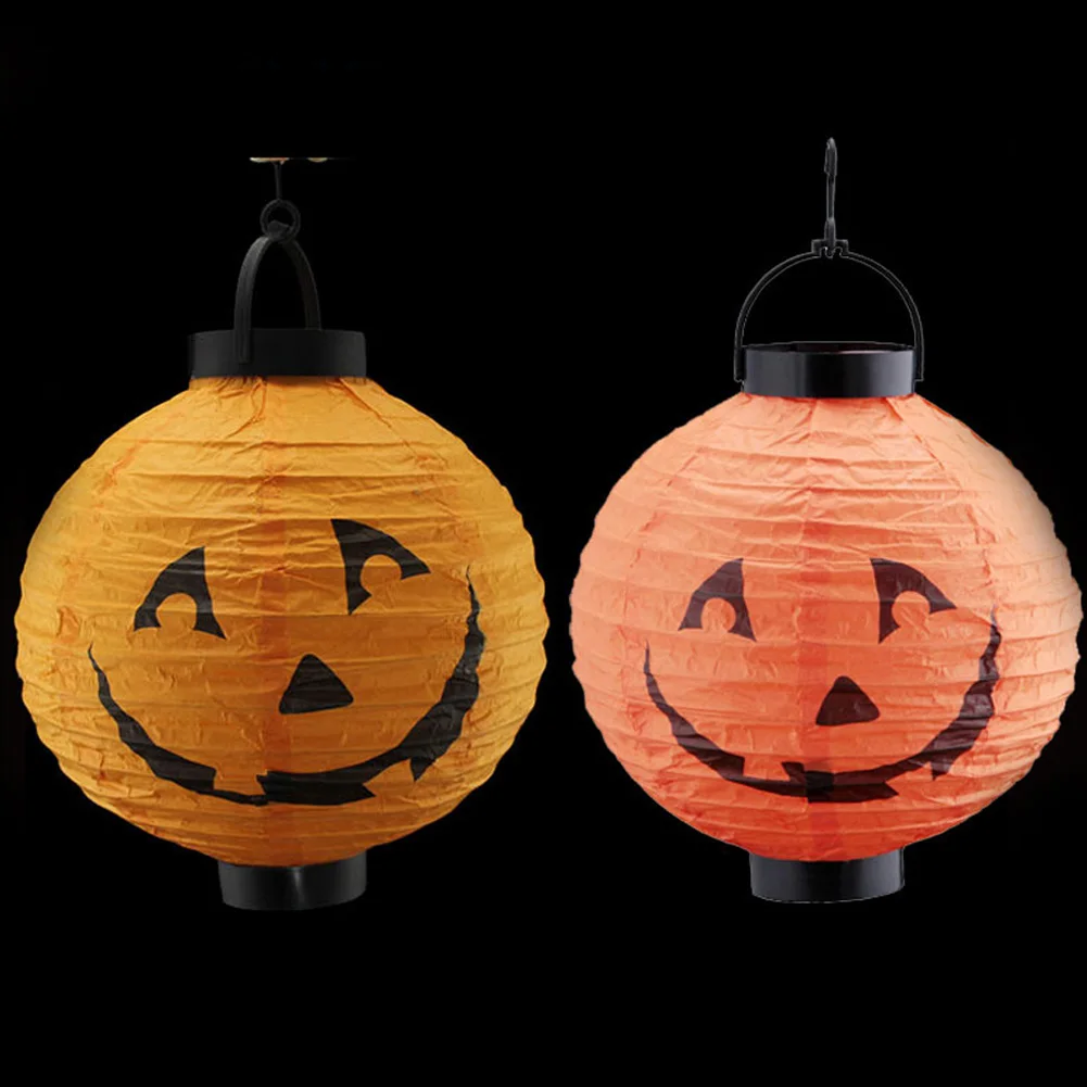 Random Color Feative Lanterns Pumpkin Light Halloween Decoration