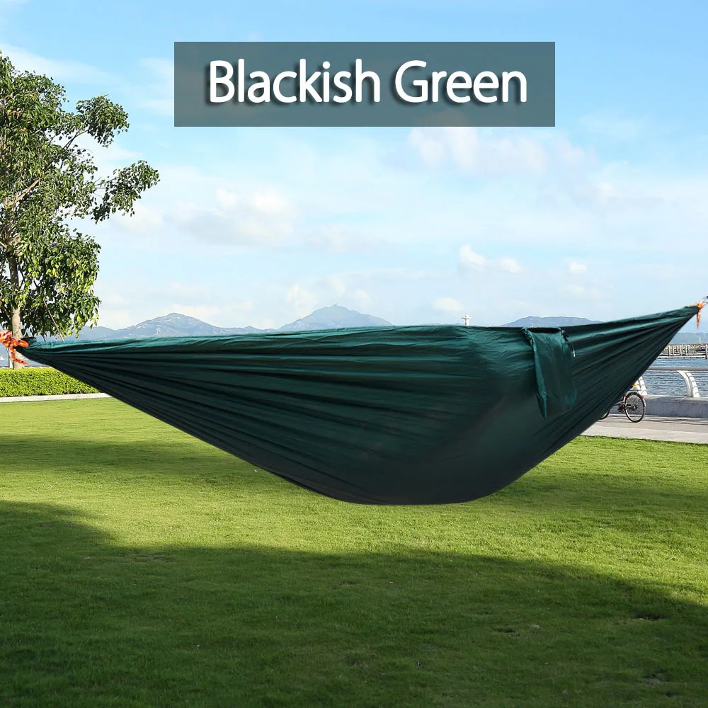 Outdoor One Person Assorted Color Parachute Nylon Fabric Hammock