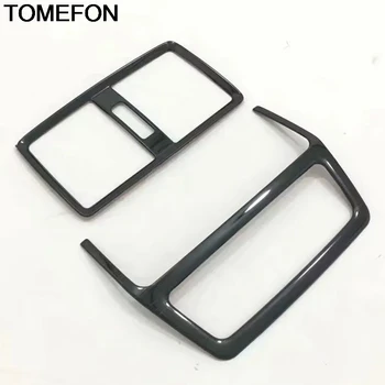 

TOMEFON For Skoda Karoq 2017 2018 2019 Rear Armrest Air Condition AC Vent Outlet Cover Trim Interior Accessories Stainless Steel