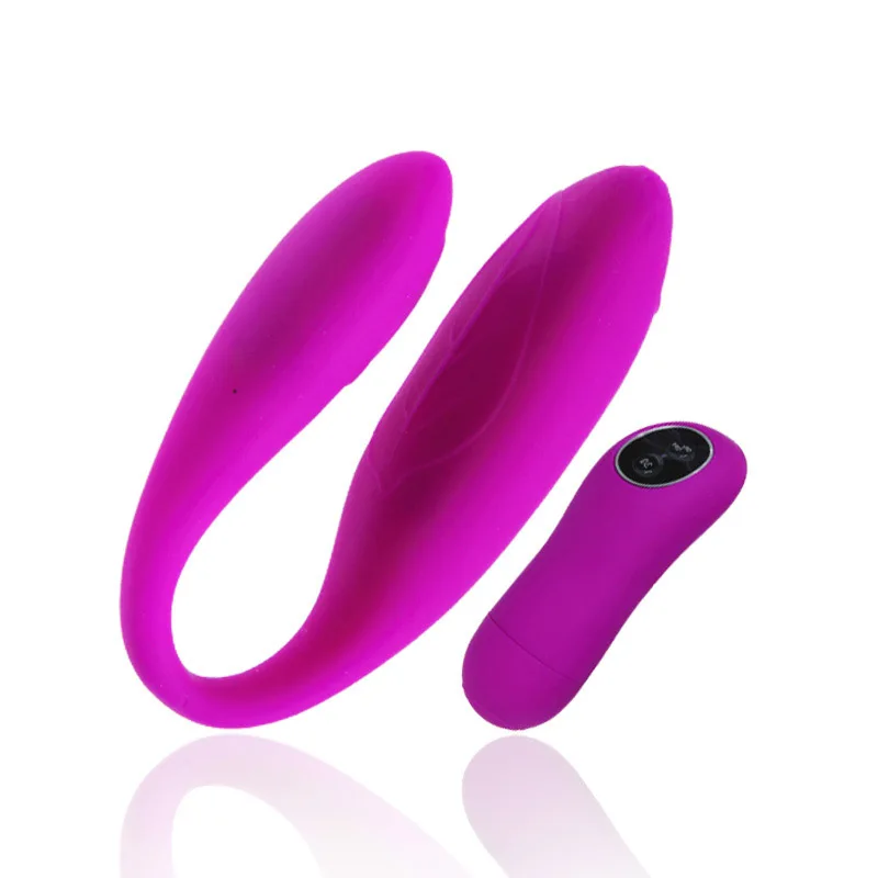  Bonito amor doble Dophin recarga 30 velocidades remoto inalámbrico G punto Clitoris vibrador diseña