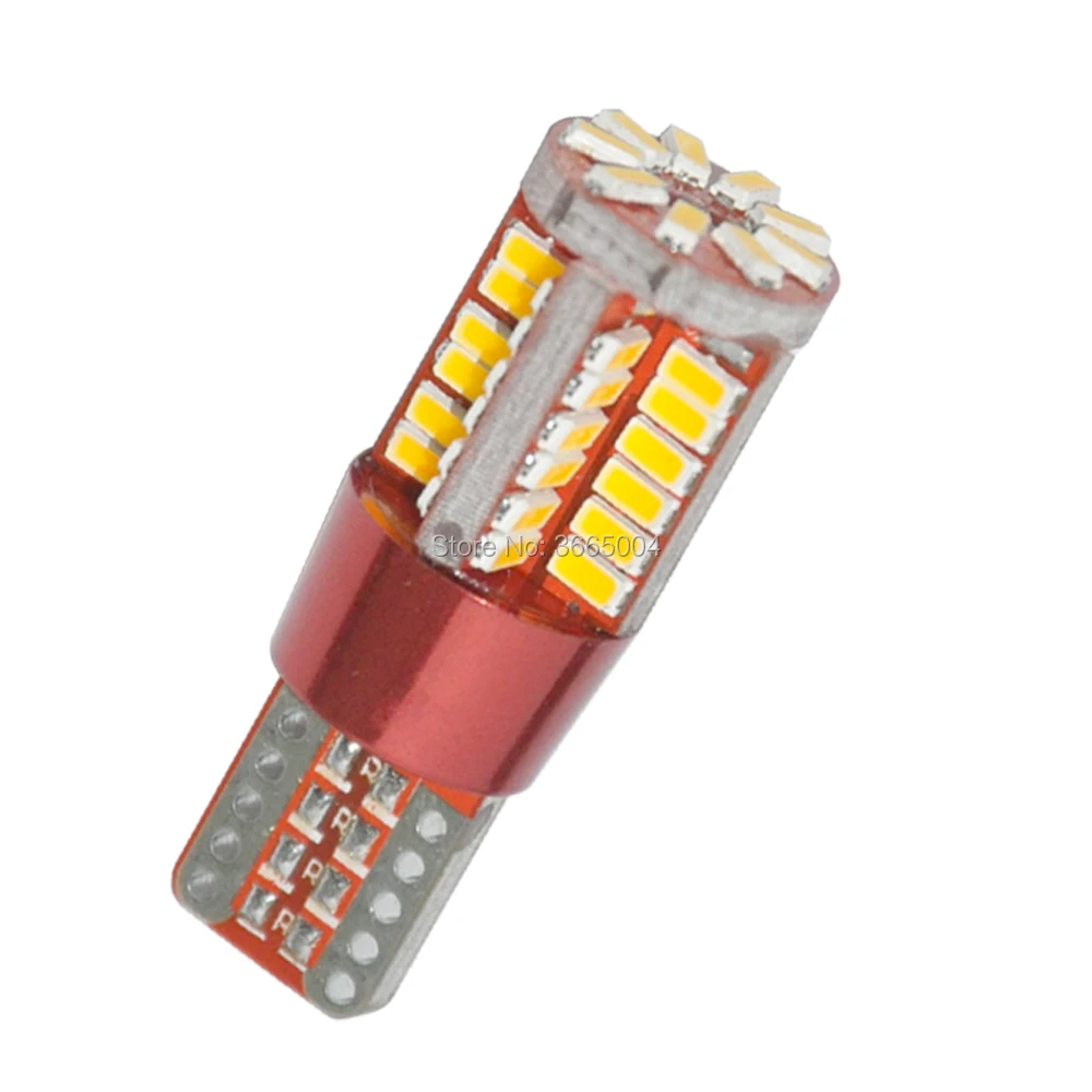 2 шт. Canbus без ошибок Вт белый теплый T10 57 SMD 3014 внутренний светодиодный светильник