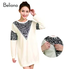 2017 New Fall Winter Maternity font b Hoodies b font Nursing Top Hoodie White Black Breastfeeding