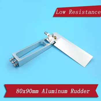 

1PC 80x90mm Low Resistance Rudder Aluminum CNC Rudder Strut+Blade Assembly Spare Parts for RC Brushless Electric Boat FSR