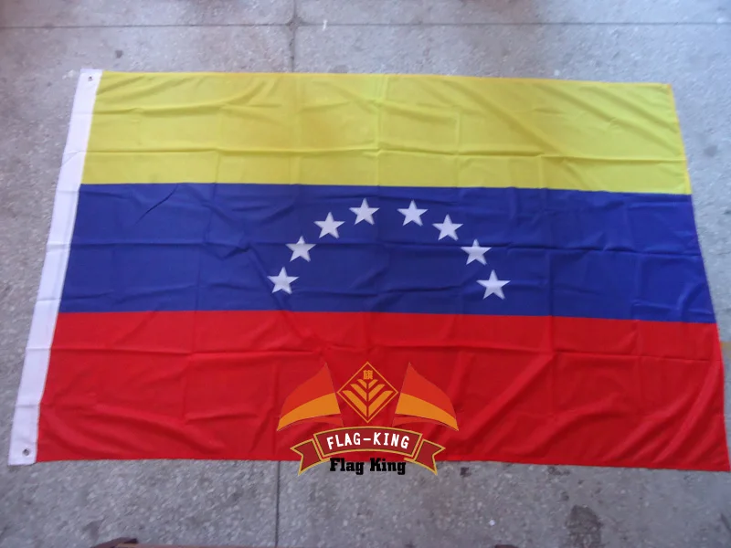 Венесуэла национальный флаг, 120g/m2 трикотажные полиэфирные, 90*150 см, защита от ветра, защита от ультрафиолетовых лучей, цифровая печать, флаг king