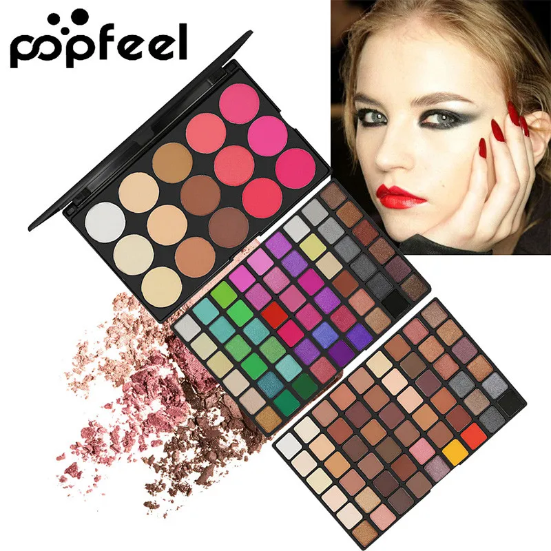 

Popfeel Professional Make Up Set 123 Colors Multi-layer Makeup Eye Shadow Palette for Women Eyeshadow Powder Eye Makeup Box 2018