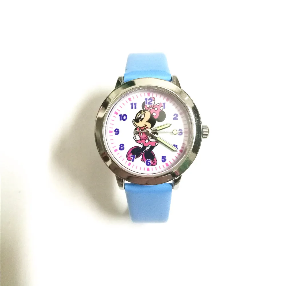 Прямая, Детские часы с героями мультфильмов, красивые часы с Микки Маусом для девочек, подарок на день рождения для студентов, montre enfant fille - Цвет: Золотой