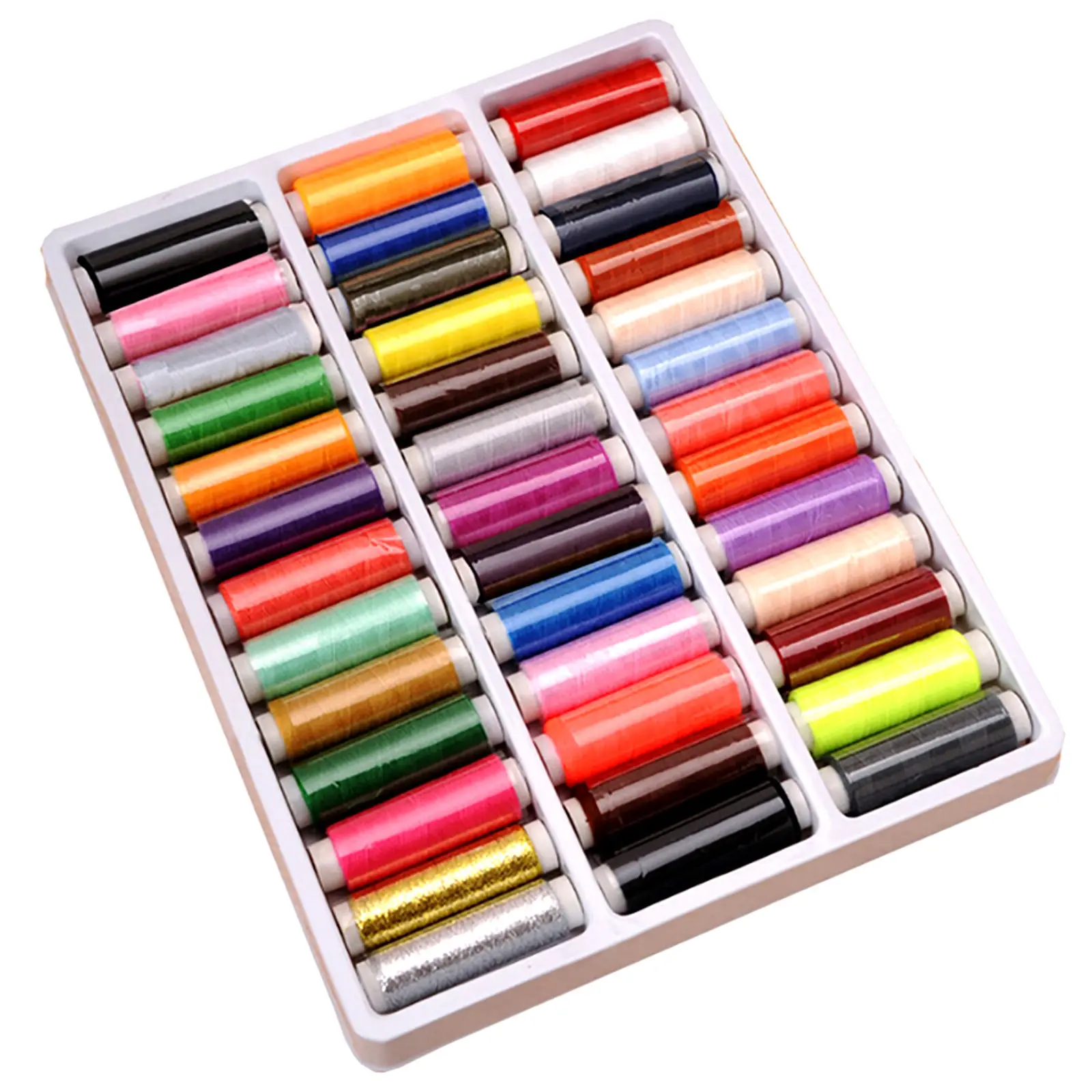 

39pcs/Set Colorful 150 Yards Sewing Thread Spolyester Thread Strong And Durable Sewing For Hand Machines