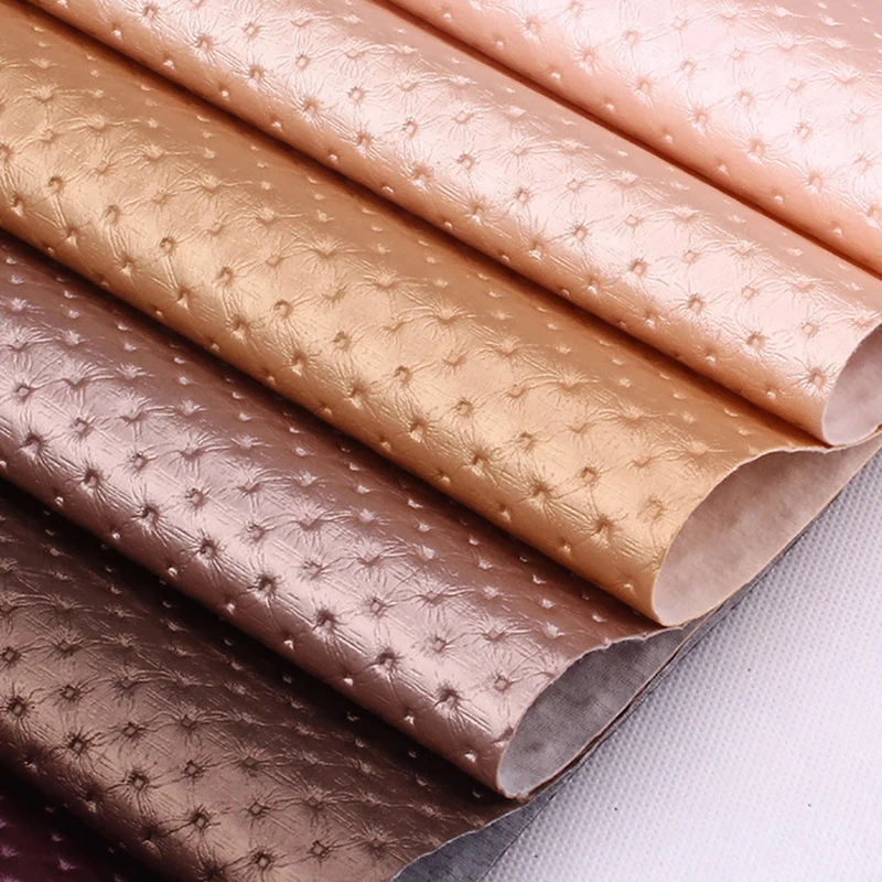 A4 Embossed Dot PU Leather Fabric High Quality Synthetic Leather DIY Sewing Material for Handmade Crafts