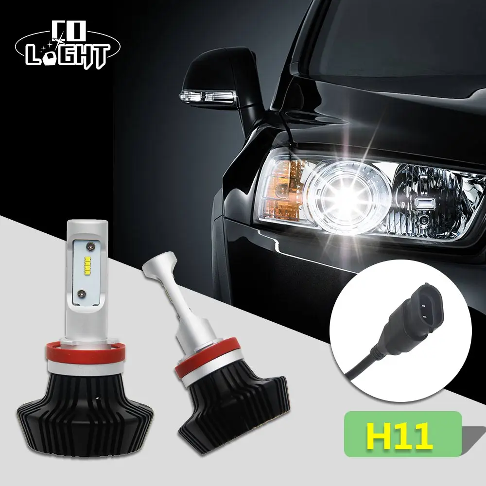 

CO LIGHT 50W Car Led Headlight Cree Chip H7 H11 Single Beam 8000lm 12V 24V DC Driving Light Decoder for Toyota Ford Kia GMC SUV