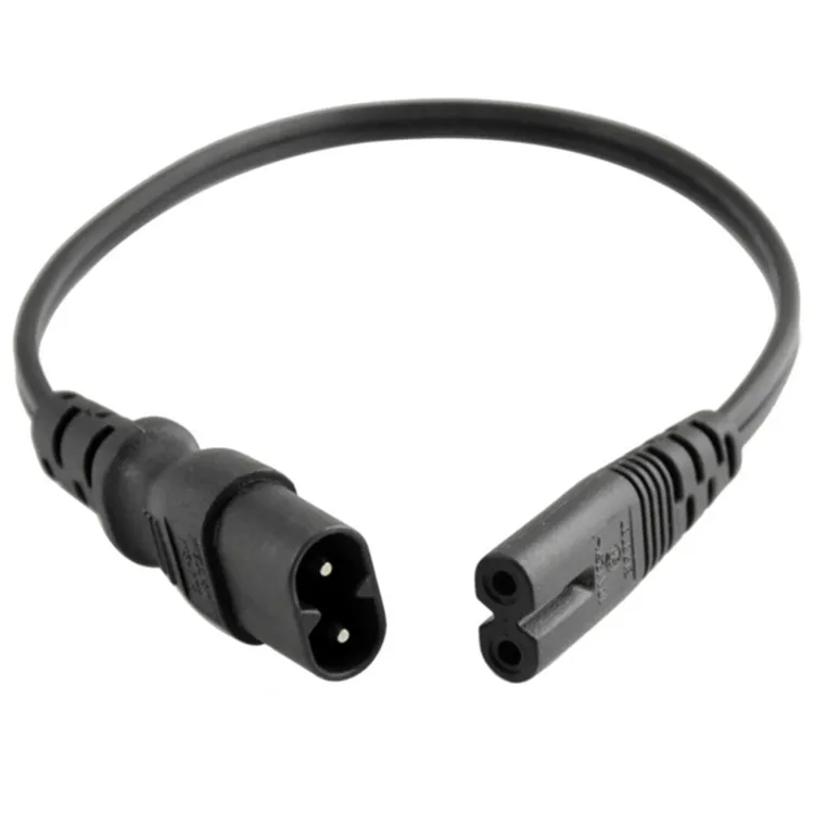 

High Quality European IEC320 C7 Female to C8 Male Plug Extension Cord,C7/C8 Power "8" Figure Adapter Converter Cable,30CM,10 pcs