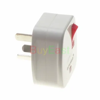 

Australian, New Zealand China 3-Pin DIY Rewireable Plug 250V 10A w/ Main Power Switch LED Indicator