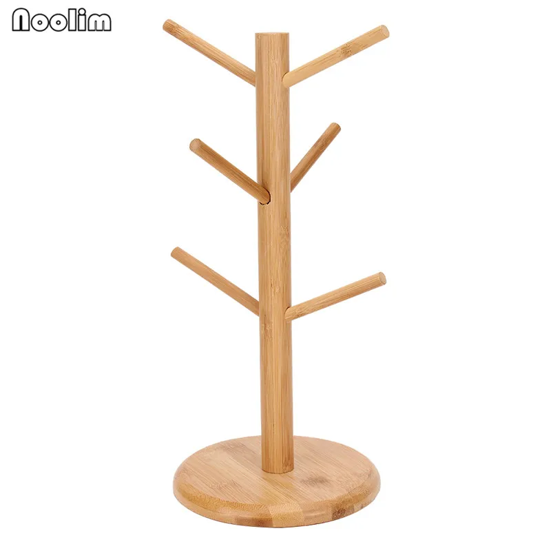 Cup Storage Rack Tree Shape Wood Coffee Tea Cup Holder