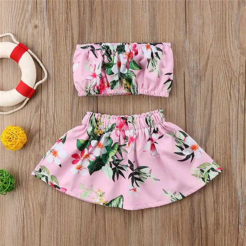 conjuntos de verano para niña ropa de bebes con estampados dos piezas para niñas