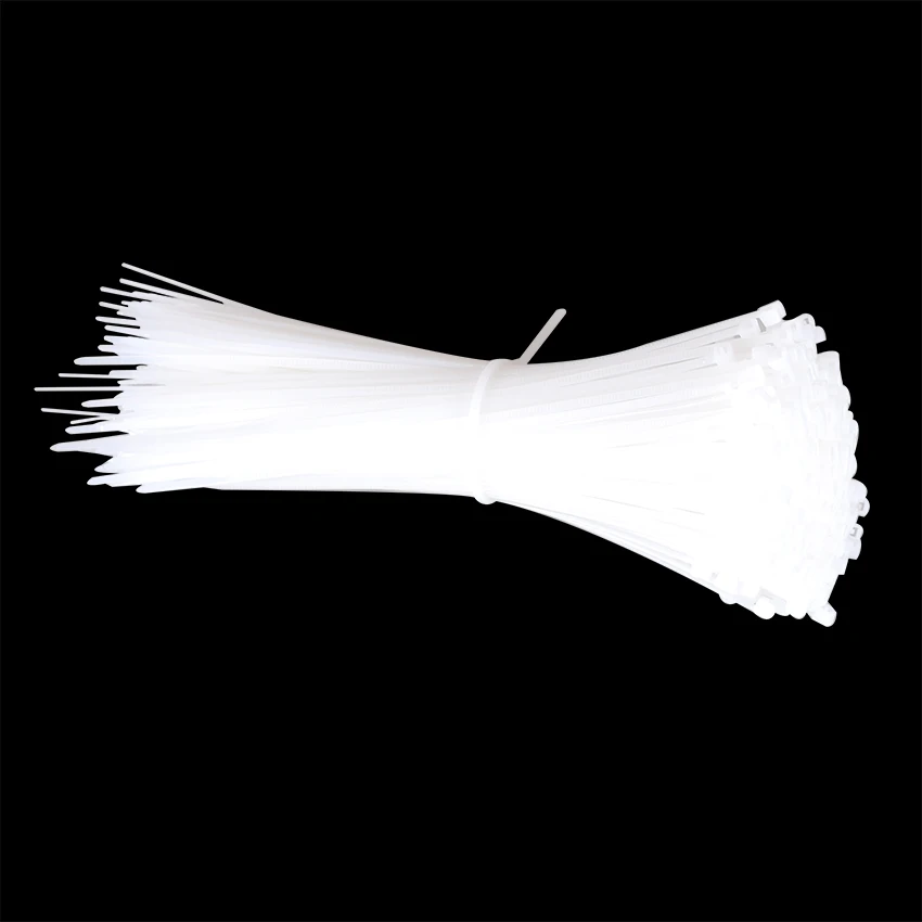 

Self-locking Nylon Cable ties Plastic Wire Zip Ties White and Black 5*200 200mm Long 400PCS/Pack Wire Binding Fasten Wrap Straps