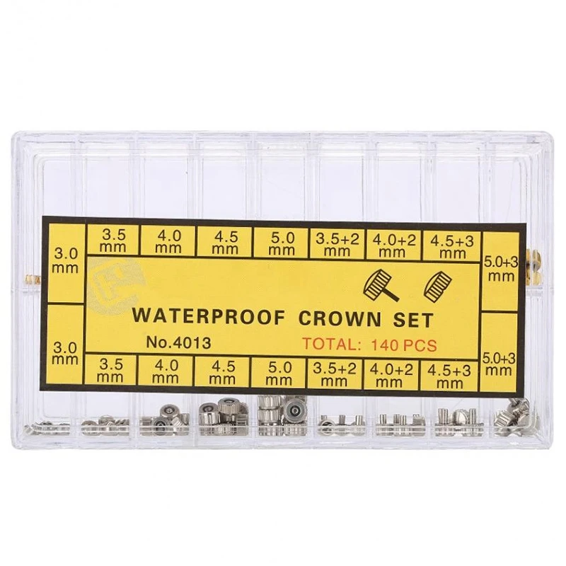 Набор запасных частей для часов, набор запасных частей для часов, разные цвета: золото и серебро, купольная плоская головка, аксессуары для часов, набор инструментов для ремонта часов K