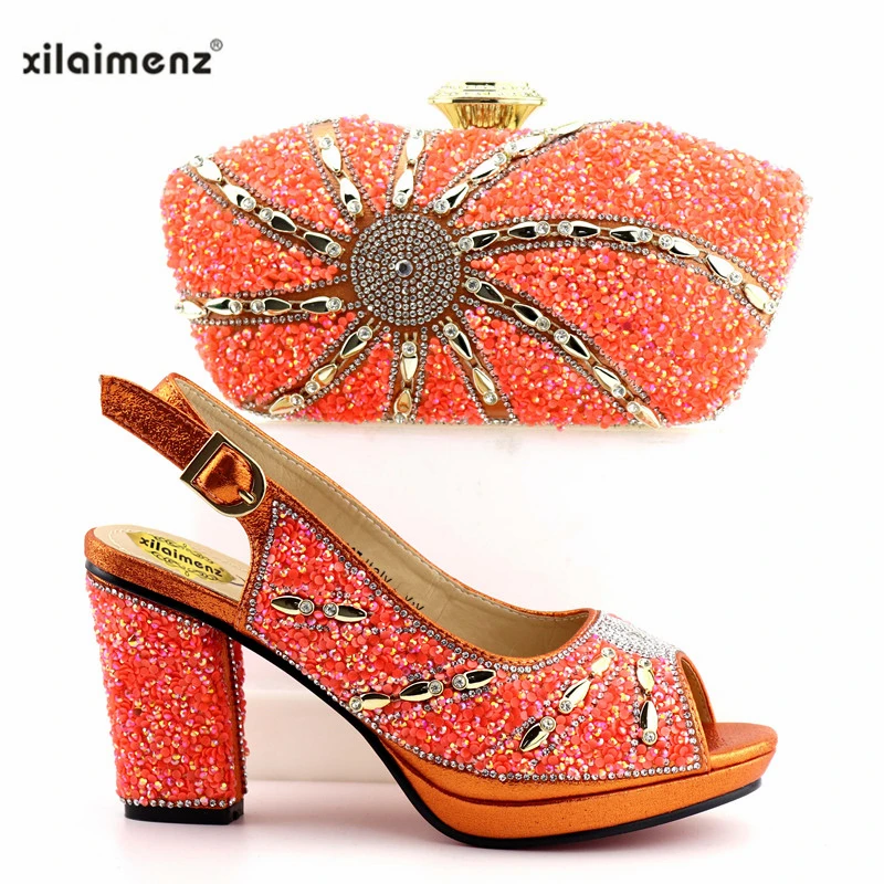 orange Imitación 2019 De Black blue Rojo Color Y Zapatos Nigeria Mujer Bolsos Decorado Bolso Diseño Con purple A Juego Maduros Azul Diamantes Italiano 1rxHwR1Un