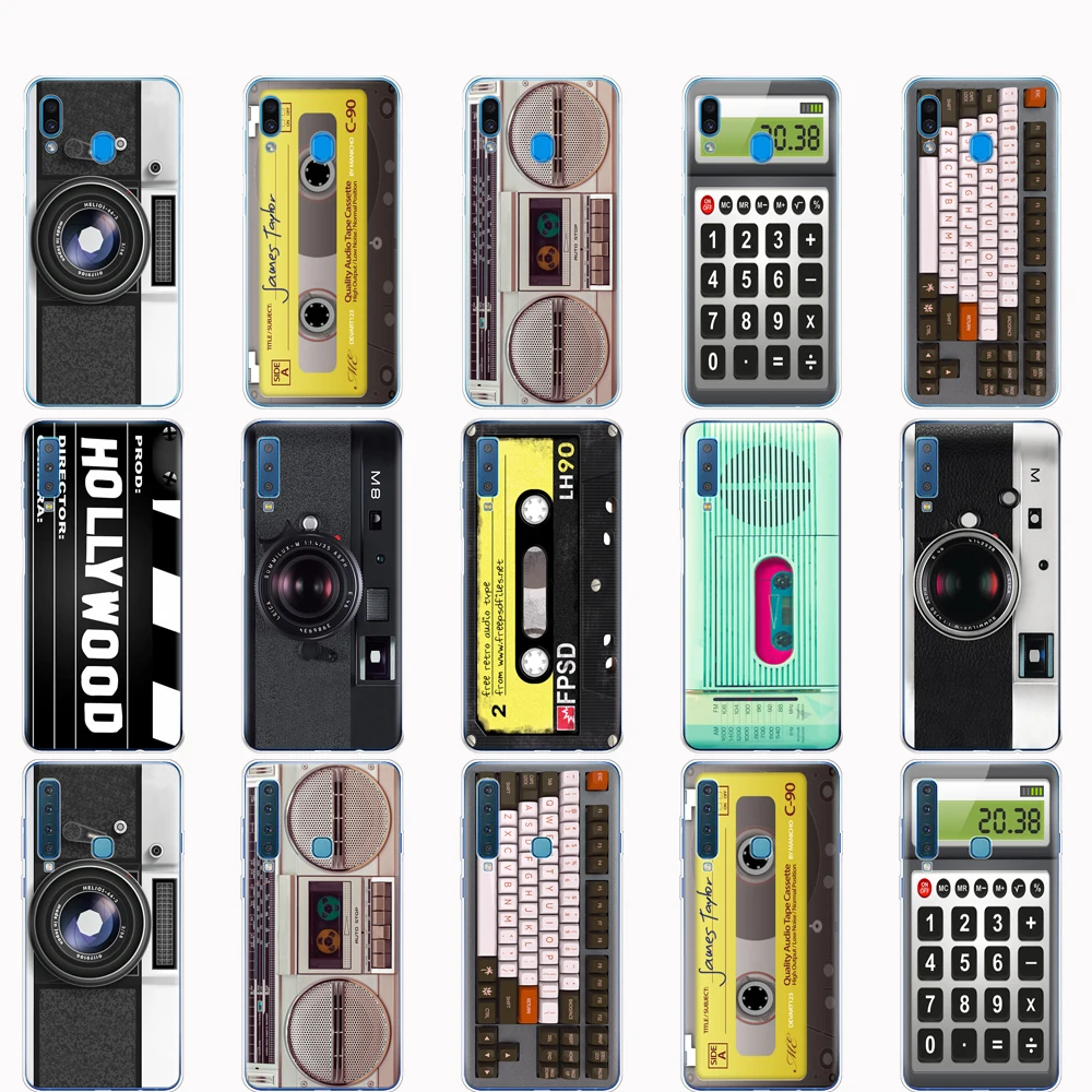 

Case For Samsung A50 Case For Samsung Galaxy A50 A60 A10 A30 A40 A70 A 50 2019 A9 A7 2018 Retro Camera Cassette Tapes Boombox