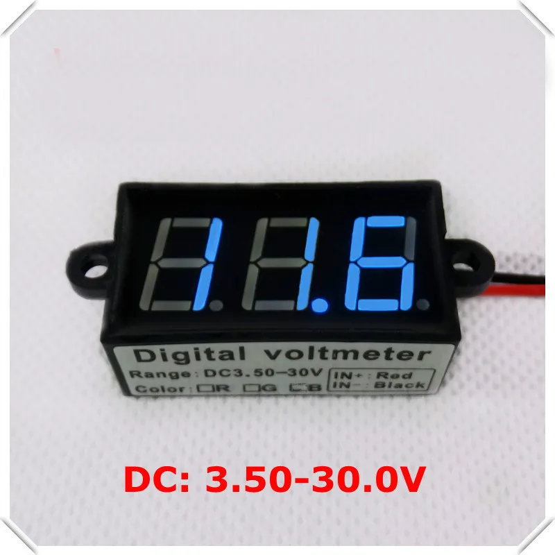 

Blue Red Green Voltmeter Digital 0.56" Volt Monitor Waterproof Dustproof Shockproof Battery Power Tester for Car Motorcycle