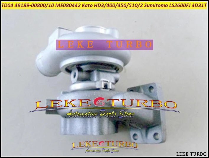 TD04-13G 49189-00800 49189-00810 ME080442 ME080443 Turbo Turbocharger For Kato Excavator HD300 HD400 HD450 HD510 HD512 For Sumitomo LS2600FJ 4D31T (4)