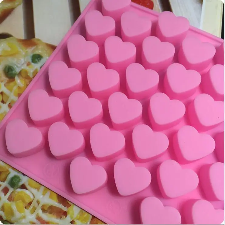 500pcsHeart shaped силиконовая форма для выпечки в форме цветка Управление по