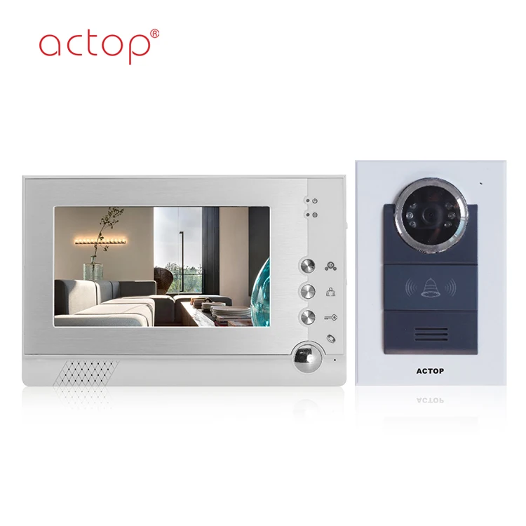 

313+210 Free Shipping 7inch color screen, audio&video intercom Indoor Monitor Support Photo Memory Function