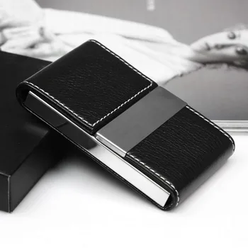 

Man Wowen Credit Card Package Card Holder Double Open Business Card Case Double-open lychee card case Caso de cartao 50