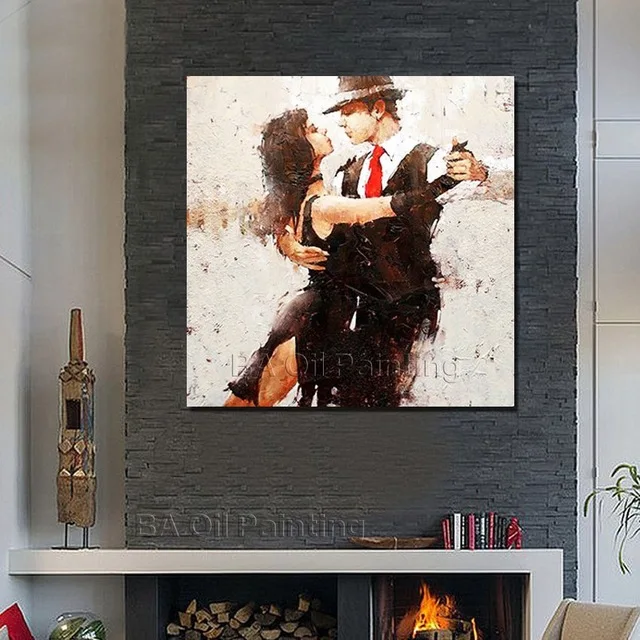 

Free Shipping Wholesale Cheap100%hand-painted Abstract Dancer Oil Painting Home Decor Pictures For Living Room Wall No Framed
