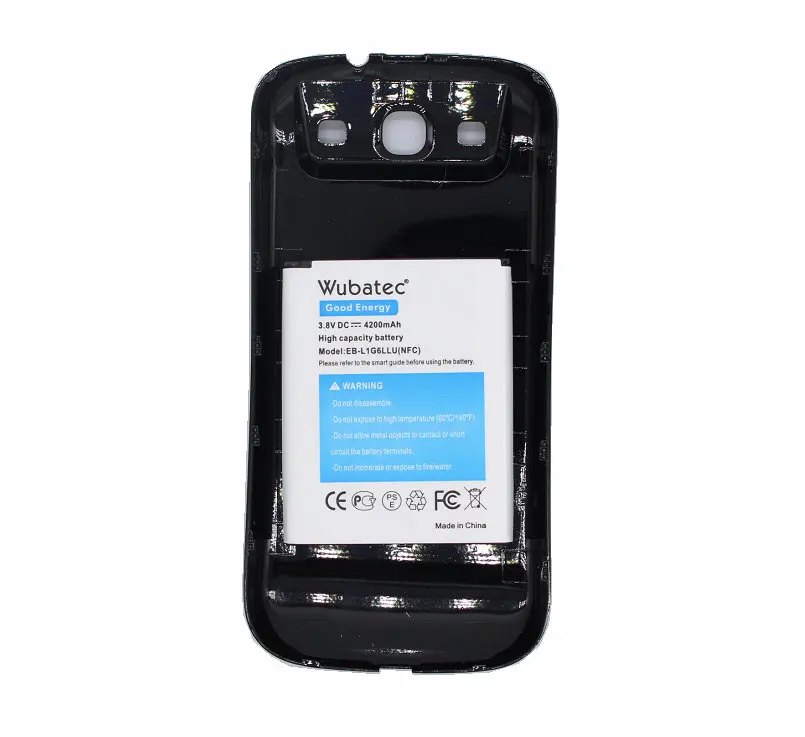 Wubatec 1x4200 мАч S3 I9300 NFC Расширенный аккумулятор для Samsung Galaxy S 3 i9300 I9308 I9305 T999 L710 i747 i535 L300