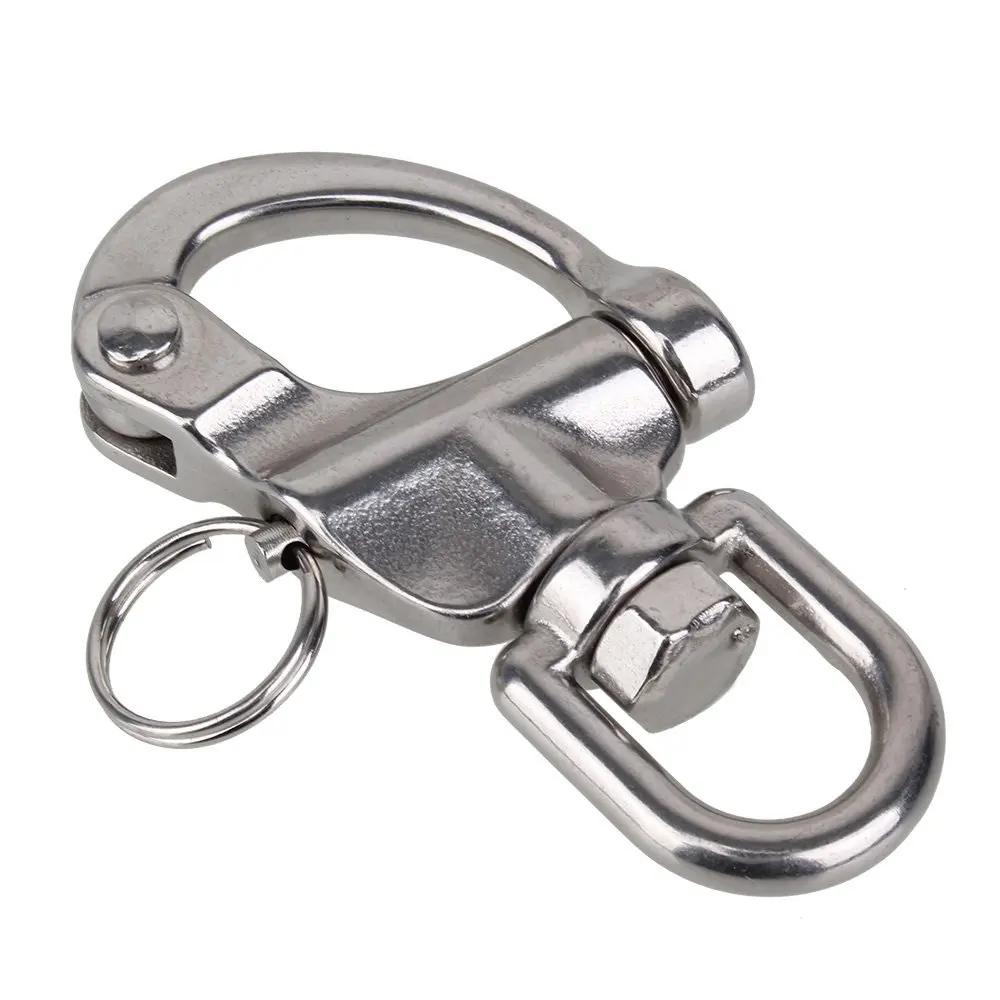 70mm 304 Stainless Steel Snap Shackle with Small Swivel Bail Marine