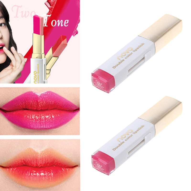 

Lips Makeup Double Color Gradient Lipstick 10 Color Gloss Korea Makeup Lips Cosmetic Face Make Up Waterproof