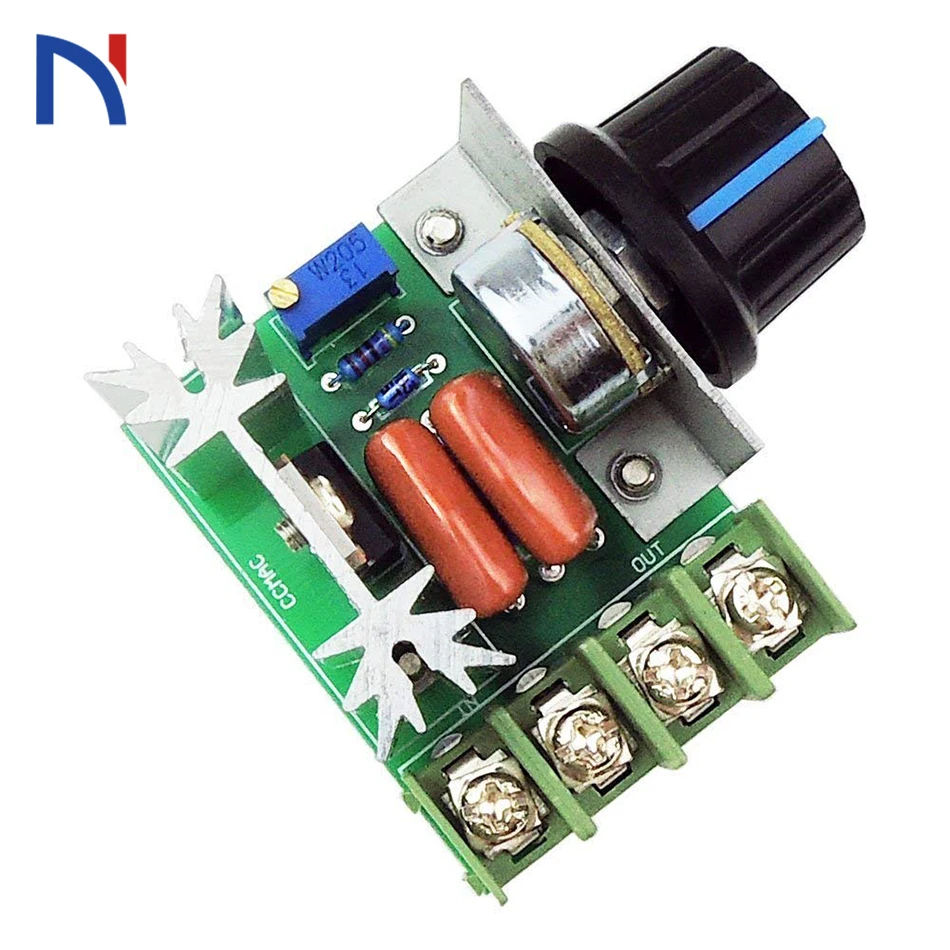 

2Pcs AC 50-220V 25A 2000W Motor Controller SCR High-power Electronic Voltage Regulator Module Motor Speed Controller LED Dimmers