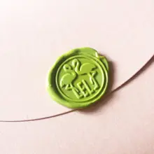 Пользовательские Фламинго инициалы воск печать штамп персонализировать свадебные приглашения воск печать