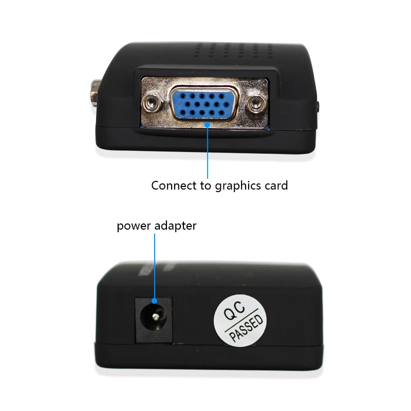 Wiistar PC Laptop RCA Composite Video TV S-Video AV In to PC VGA LCD Out Converter Adapter AV to VGA Switch Box Black