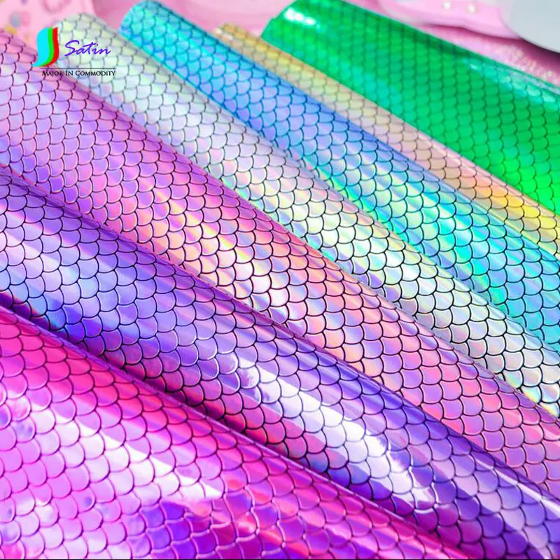 

Fantasy Symphony Mermaid Fish Scale Texture Table Mat Diy Handmade Girl Heart Decoration PU Table Mat Tablecloth 1pc/lot S604P