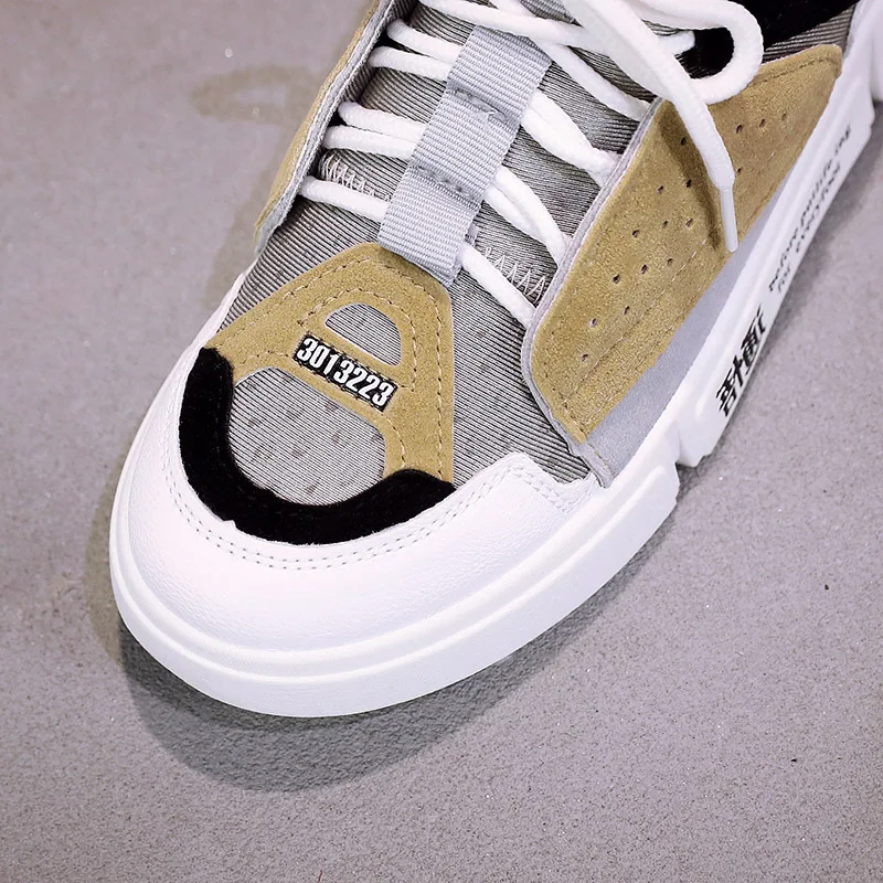 ~ (38).Women Sneakers Nice New Spring Summer Flats Women Shoes lace-Up Platform Breathable Fashion Mixed Color Women Casual Shoes 