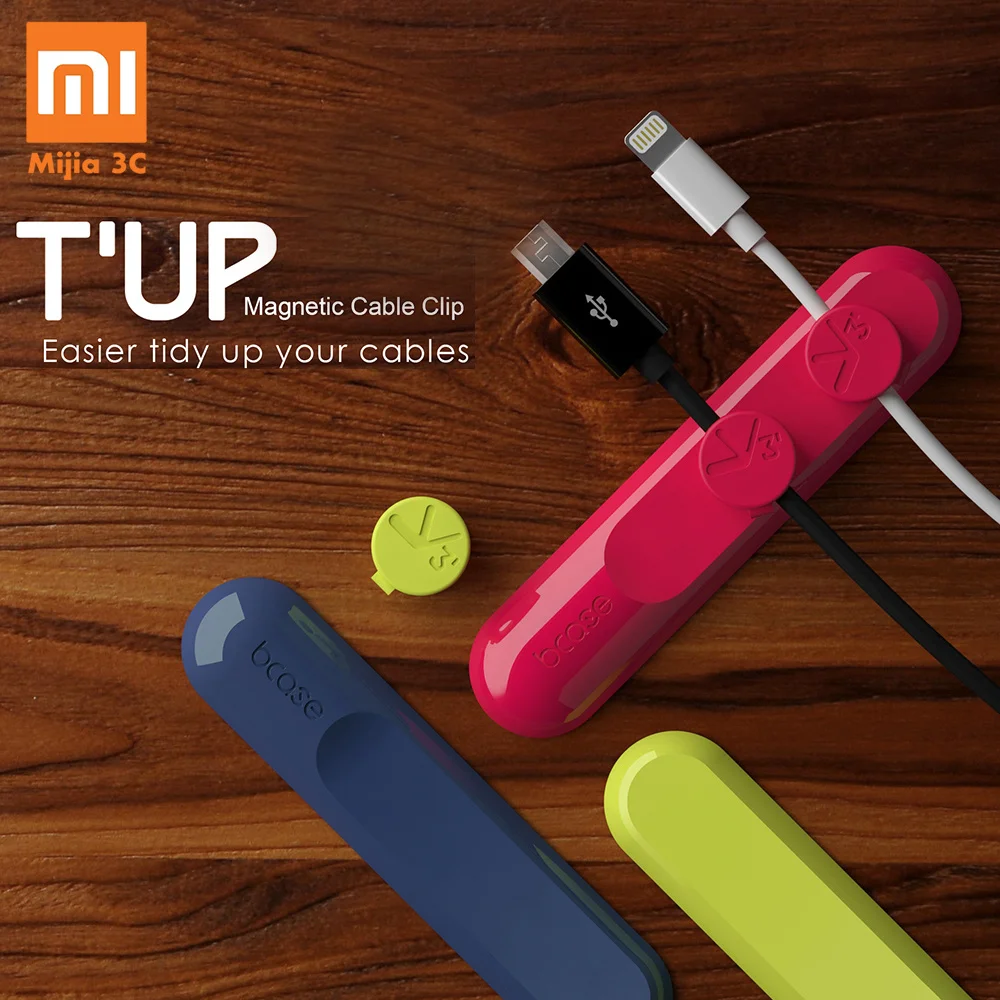 

Xiaomi Bcase Magnetic Cable Winder Holder Wire Organizer for All Size USB Cable Clip Sort Out Tool Desktop Workstation