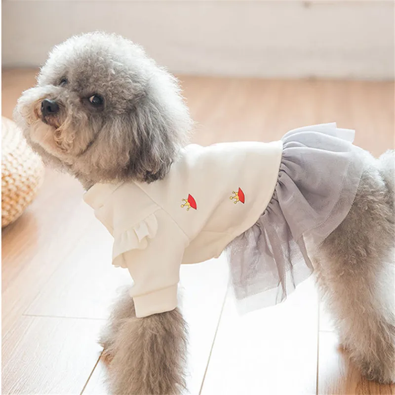 Spring Summer Princess Dog Dress Cute Dog Clothes Poodle Yorkshire