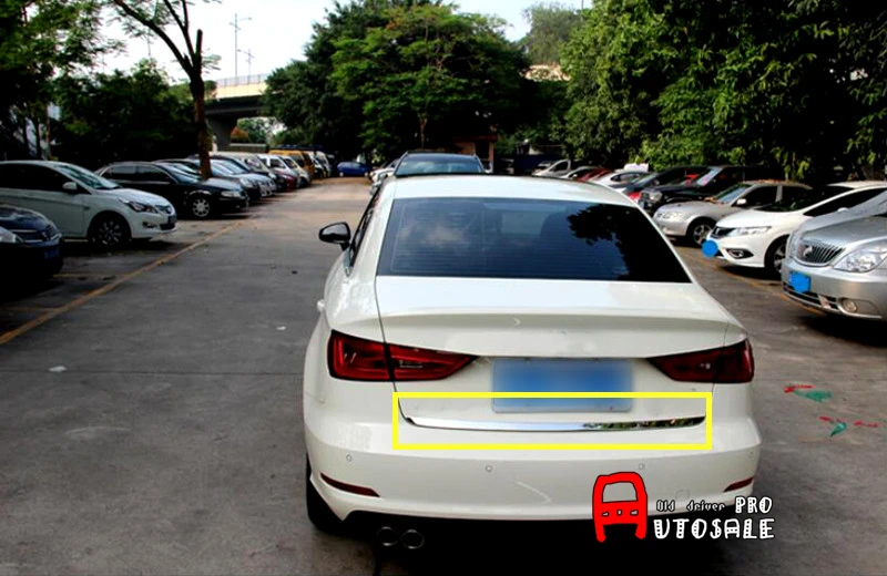 Sedan Stainless Chrome Rear Gate Lid Decoration Trim Exterior Car Chromium Styling Parts 1pcsFor Audi A3 8V 2012-2015 Sedan Stainless Chrome Rear Gate Lid Decoration Trim Exterior Car Chromium Styling Parts 1pcsFor Audi A3 8V 2012-2015
