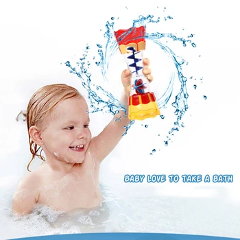 

Children Bathing Bathroom Toys Water Leakage Baby Rotation Kaleidoscope Bath Water Children Gifts Shower Faucet Kids Bath GF18