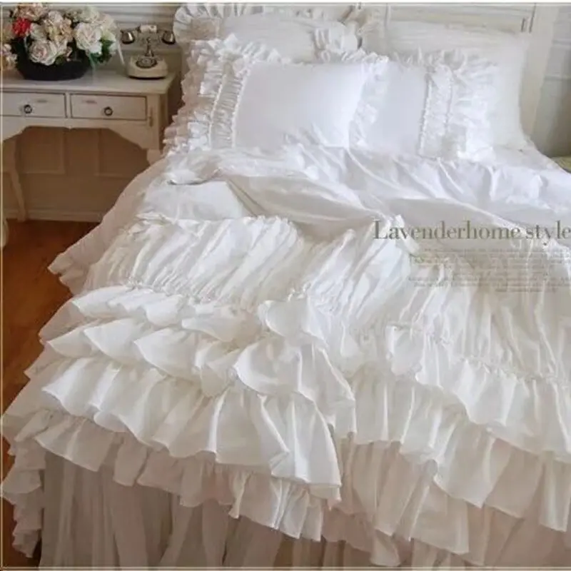 Buy Quilted Romantic Ruffle bow bedding set European