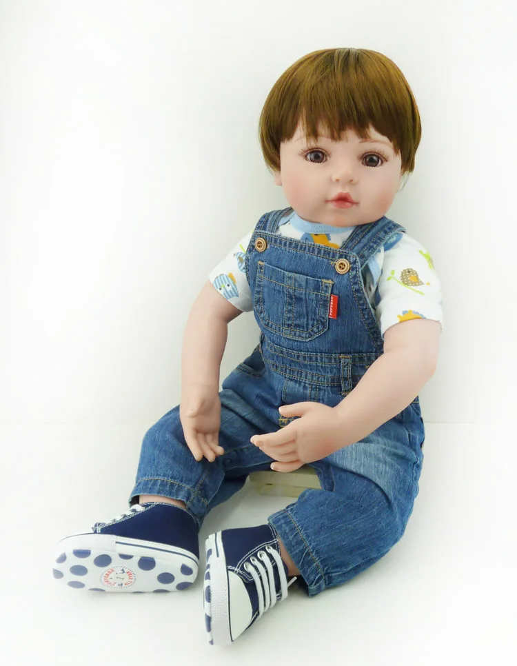 

Toddler silicone baby dolls reborn 24" New arrival Handmade lovely baby dolls Silicone Vinyl Lifelike Baby Doll Reborn Silicone
