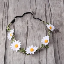 MISM женские цветочные аксессуары для волос богемный головной убор невесты искусственный цветок лента для волос эластичная повязка для волос для девочек Корона ободок тиара